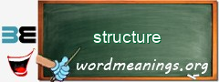 WordMeaning blackboard for structure